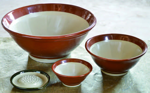 すり鉢とおろし皿の写真