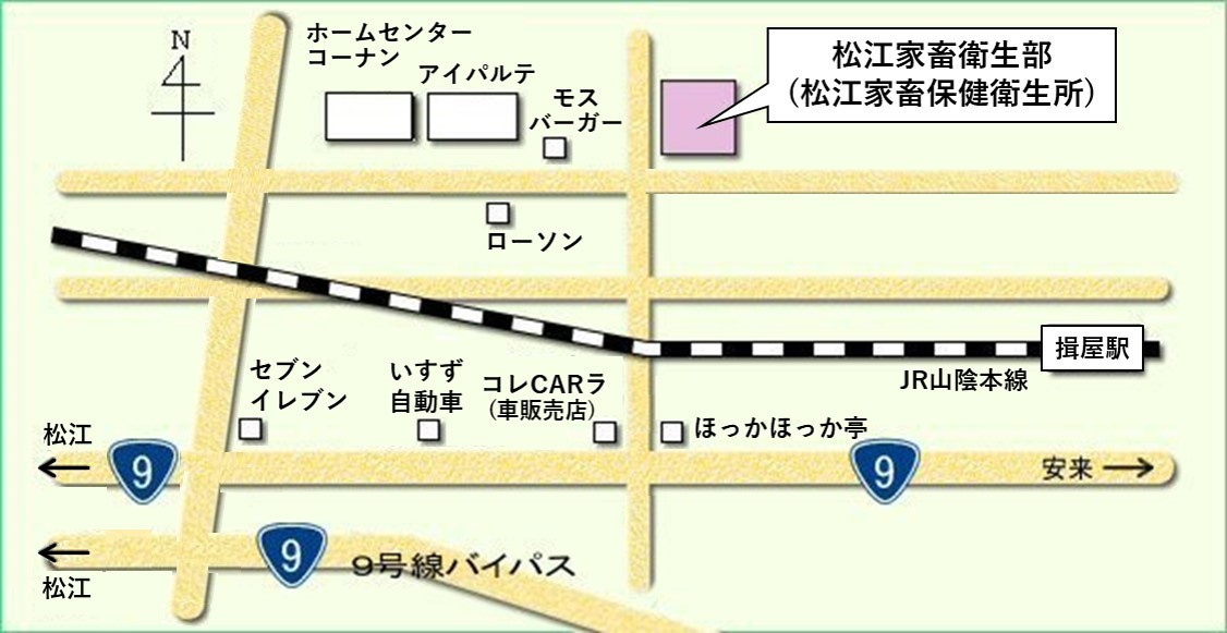 松江家畜保健衛生所の地図
