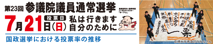 国政選挙における投票率の推移