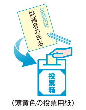 薄黄色の投票用紙