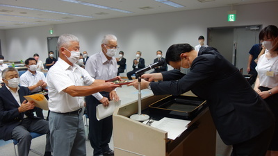 野尻東自治会さまへ授与２