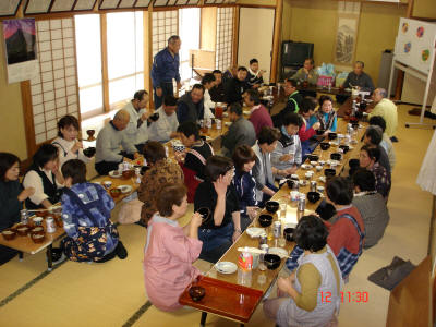 そば打ち試食写真