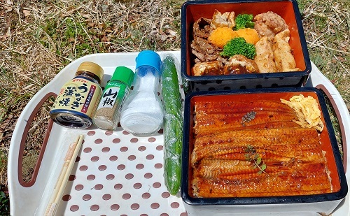 スタッフの重箱弁当の画像
