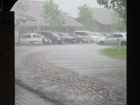 （写真）雨の様子