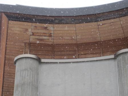 （写真）朝からずっと雪が降っています