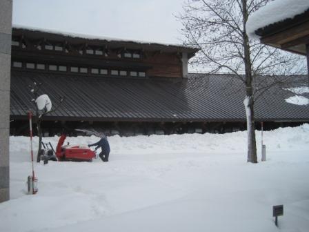 除雪中