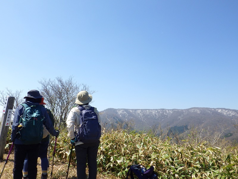 毛無山展望台から大万木山を眺める画像