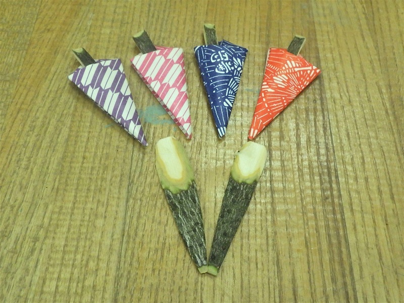 出来上がった爪楊枝の画像