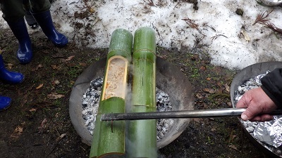 炊きあがったご飯の様子