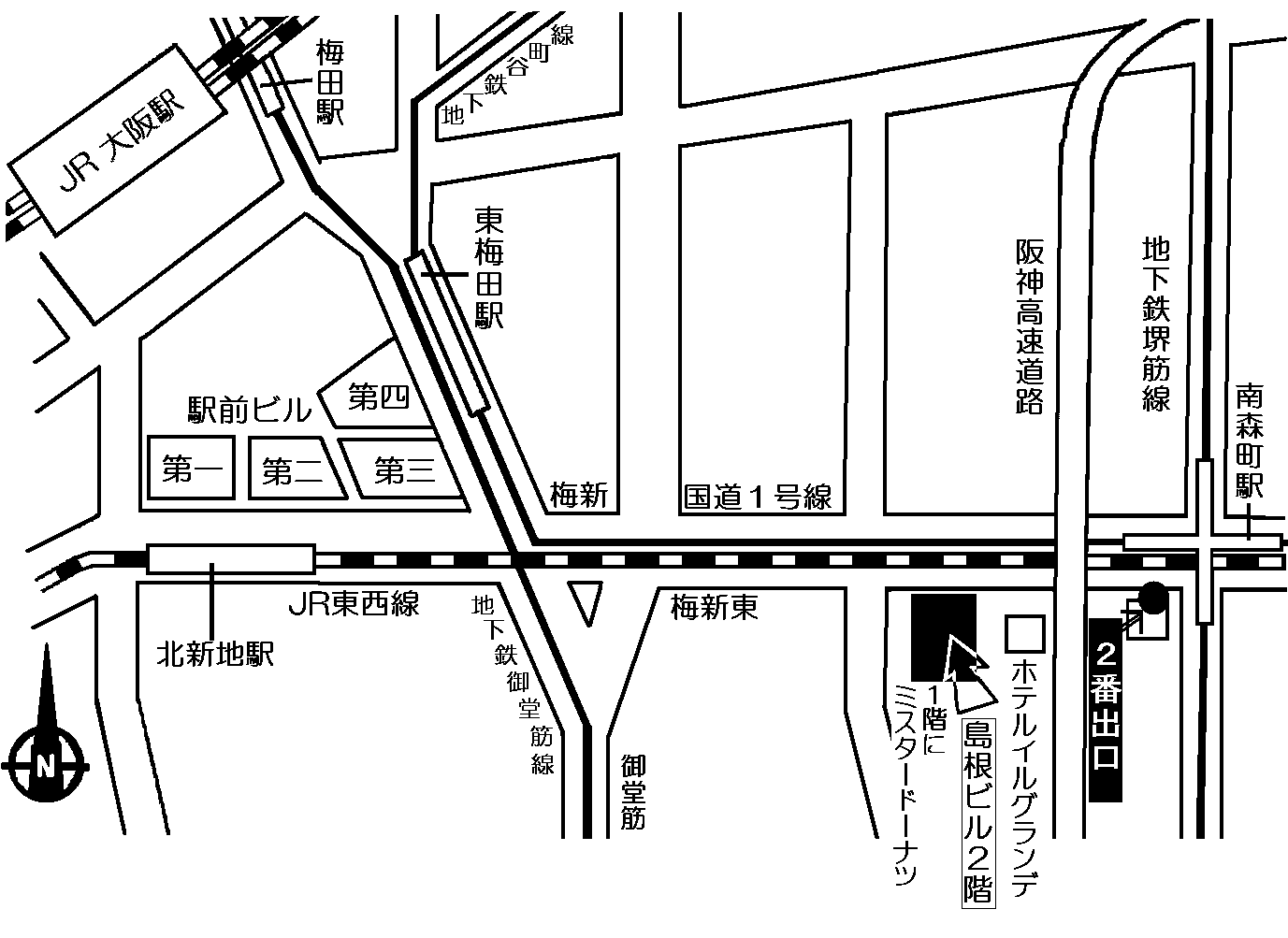 島根県大阪事務所地図