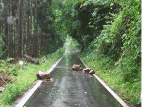 道路の落石