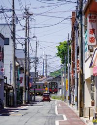 朝日町の商店街の写真