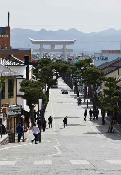 大社の町の写真