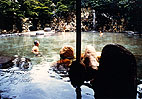 松江市の玉造温泉にある長楽園の庭園露天風呂