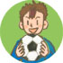 ケンタサッカー少年の格好イラスト