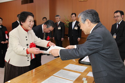 選定状交付式の様子