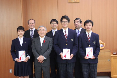 出雲高校吹奏楽部と出雲北陵高校吹奏楽部・合唱部の皆さん