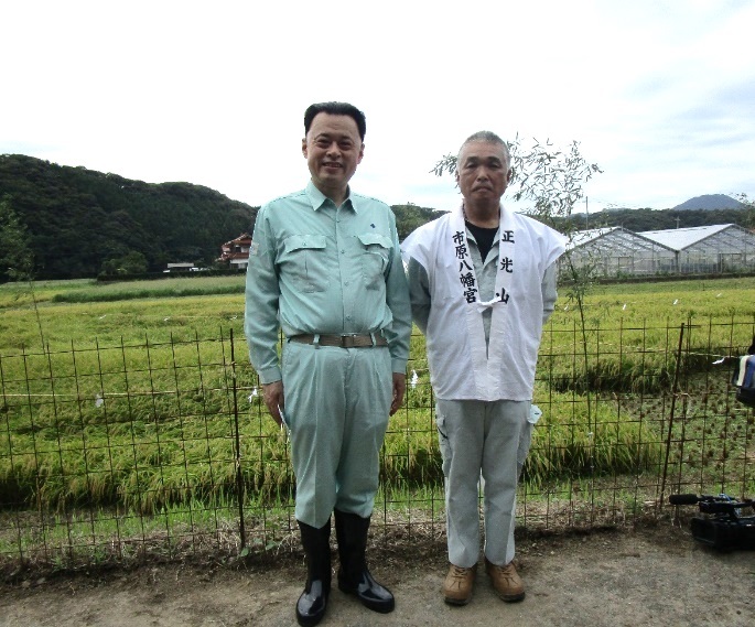 献穀者椋木浩司さんと