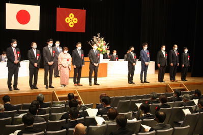 卓越技能者島根県知事表彰受賞者の功績紹介のようす