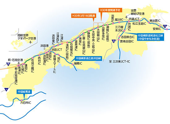 島根県の地図