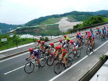 さくらおろち湖での自転車競技大会（雲南市）