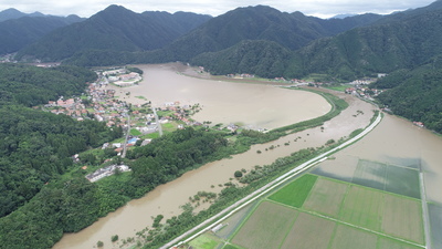 江の川氾濫