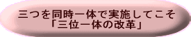 三つを同時一体で実施してこそ「三位一体の改革」