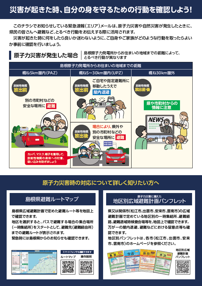 原子力防災訓練チラシ（裏）