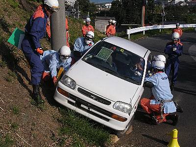 斜面での事故想定