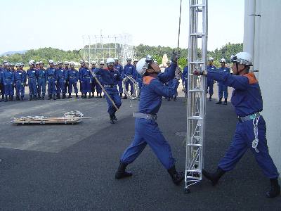 梯子を立てる 梯子を立てる