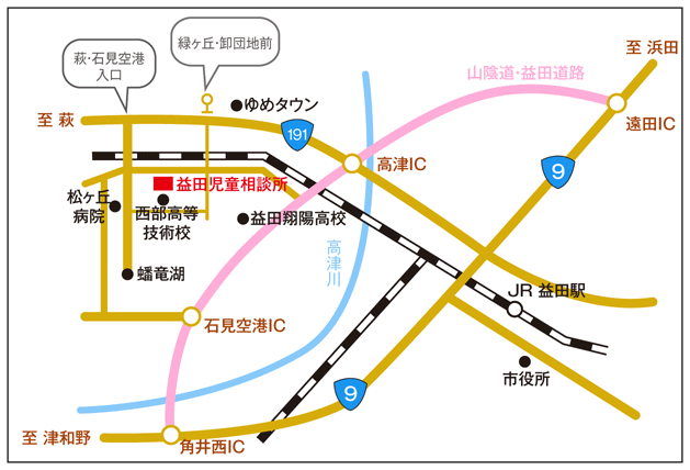 益田児童相談所周辺地図