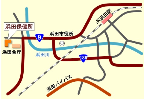 浜田保健所アクセスマップ