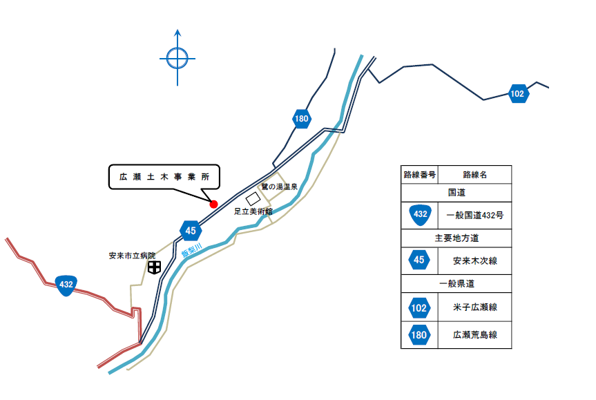 広瀬土木事業所周辺地図
