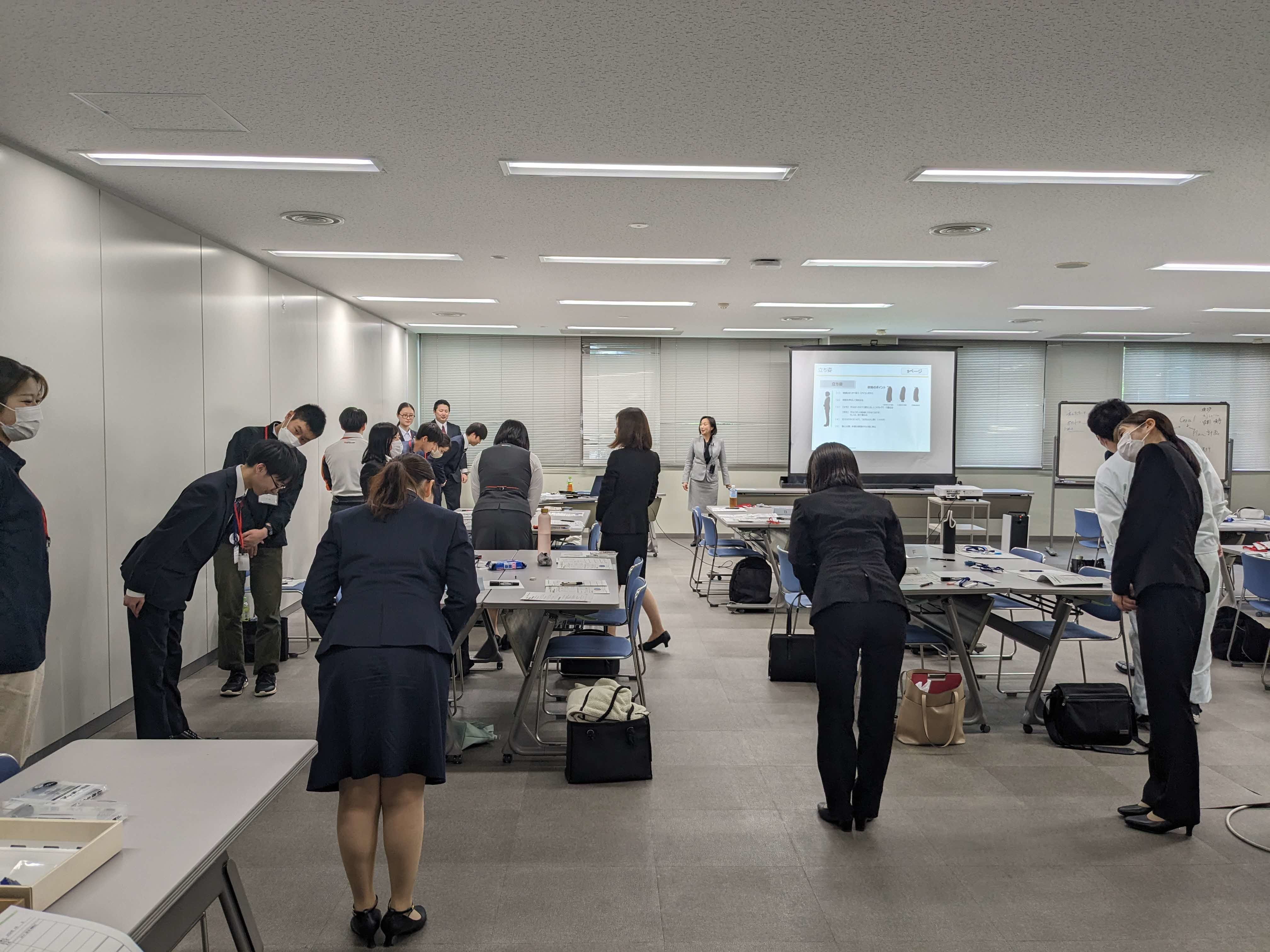 お辞儀の練習