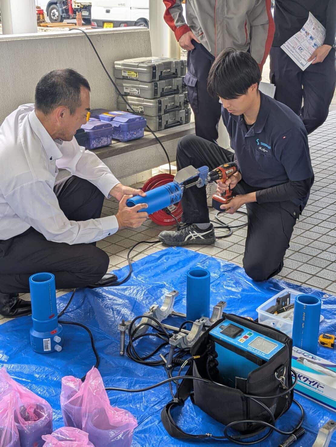 ポリエチレン管加工実習③