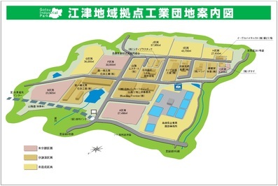 江津地域拠点工業団地案内図