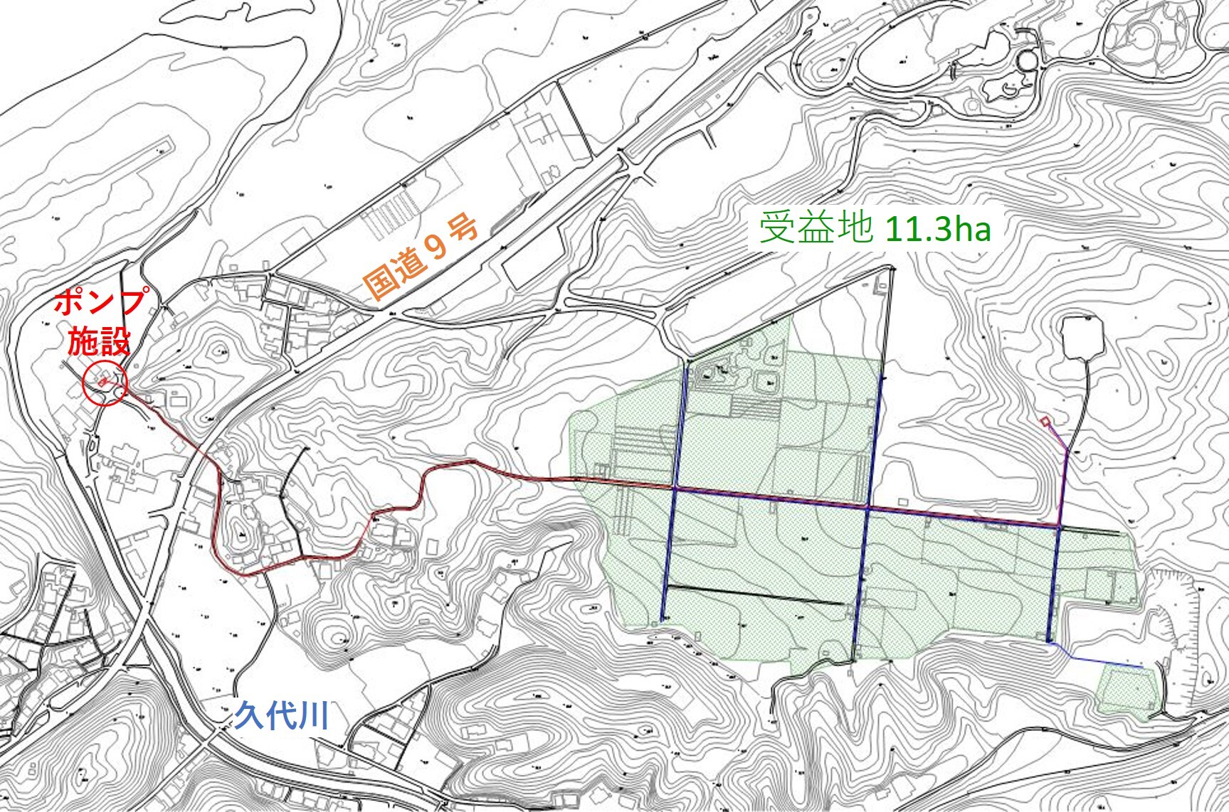 久代地区の計画平面図