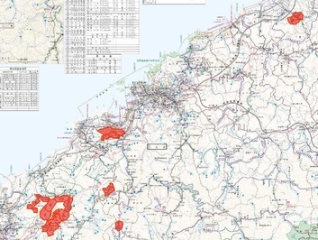 浜田第四期地区の施工位置図