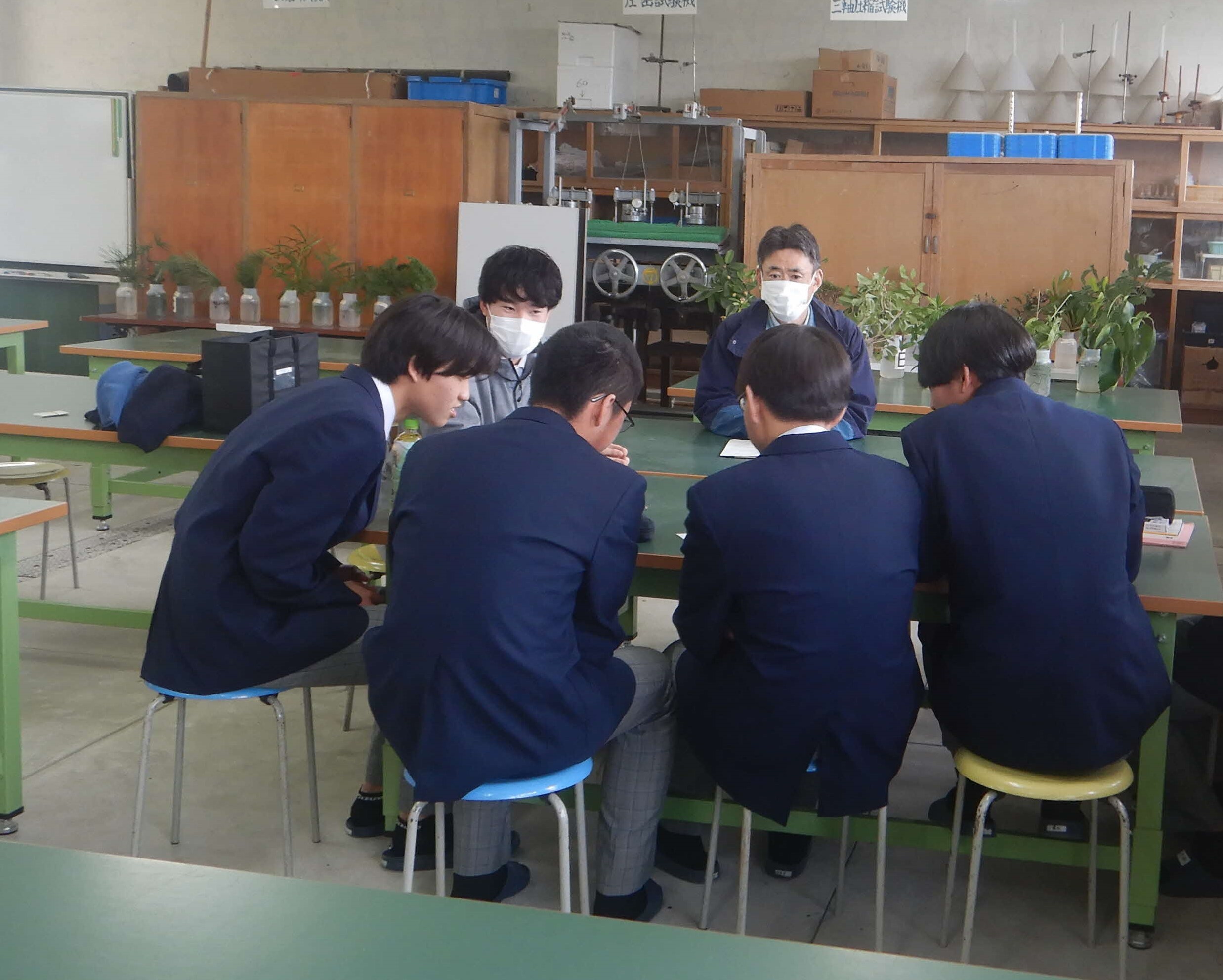 出雲農林高校での意見交換会の様子