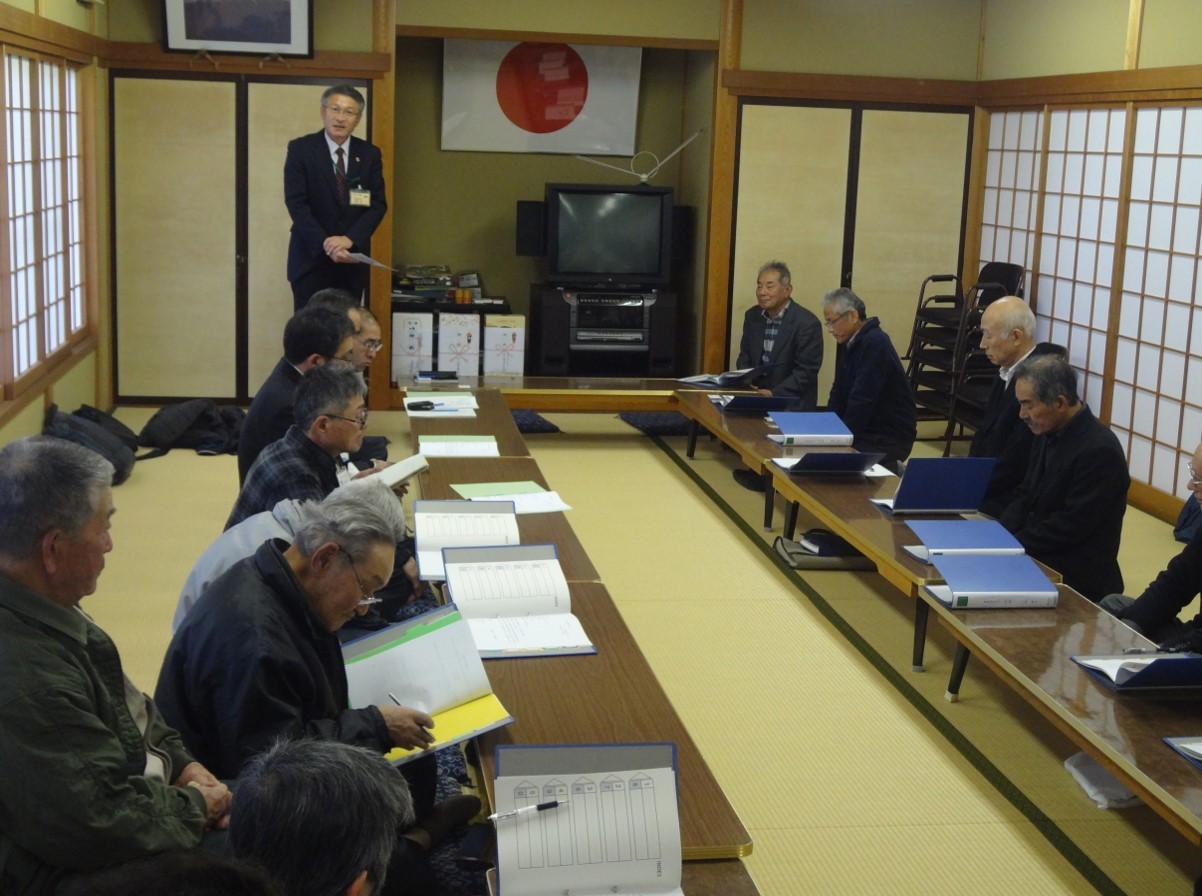 普及部長来賓あいさつの様子