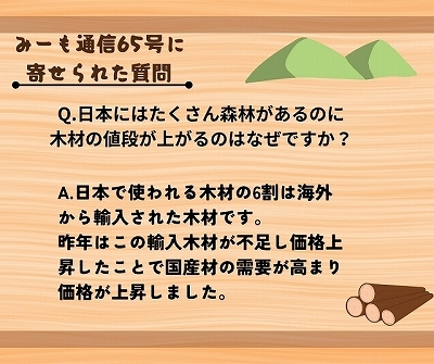 みーも通信65号によせされた質問