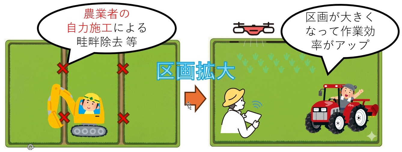 区画拡大の図