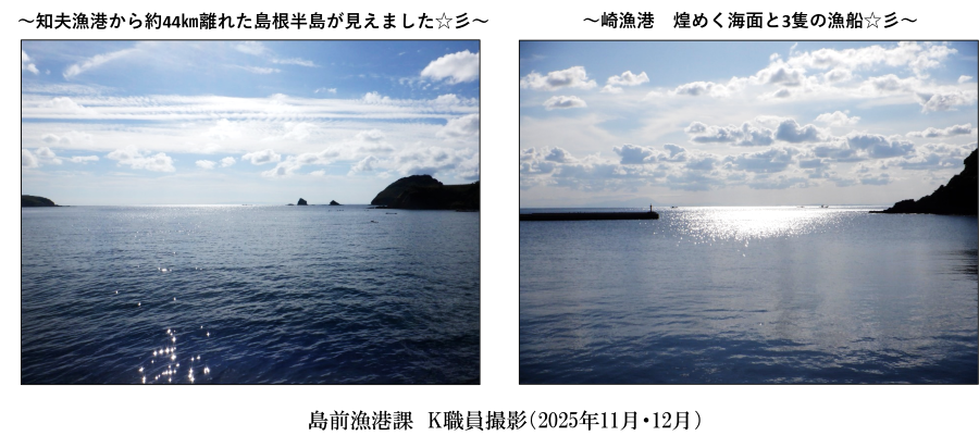 知夫漁港・崎漁港きらめく写真