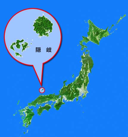 隠岐の位置図の画像