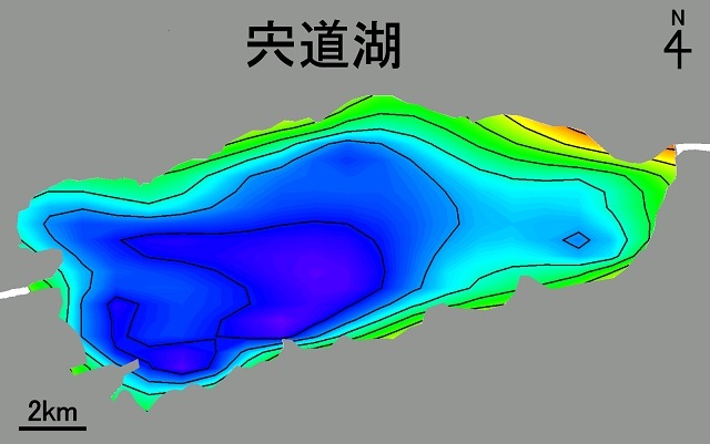 湖底の貧酸素の状況