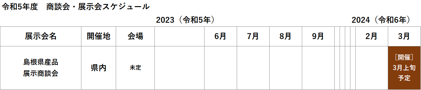 展示会スケジュール