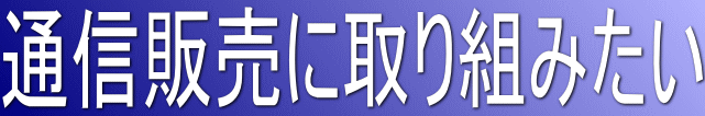 通信販売に取り組みたい