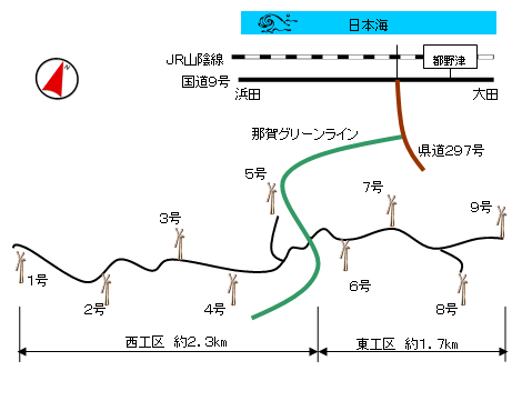 風車位置概略図