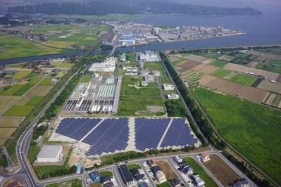 宍道湖東部浄化センター上空