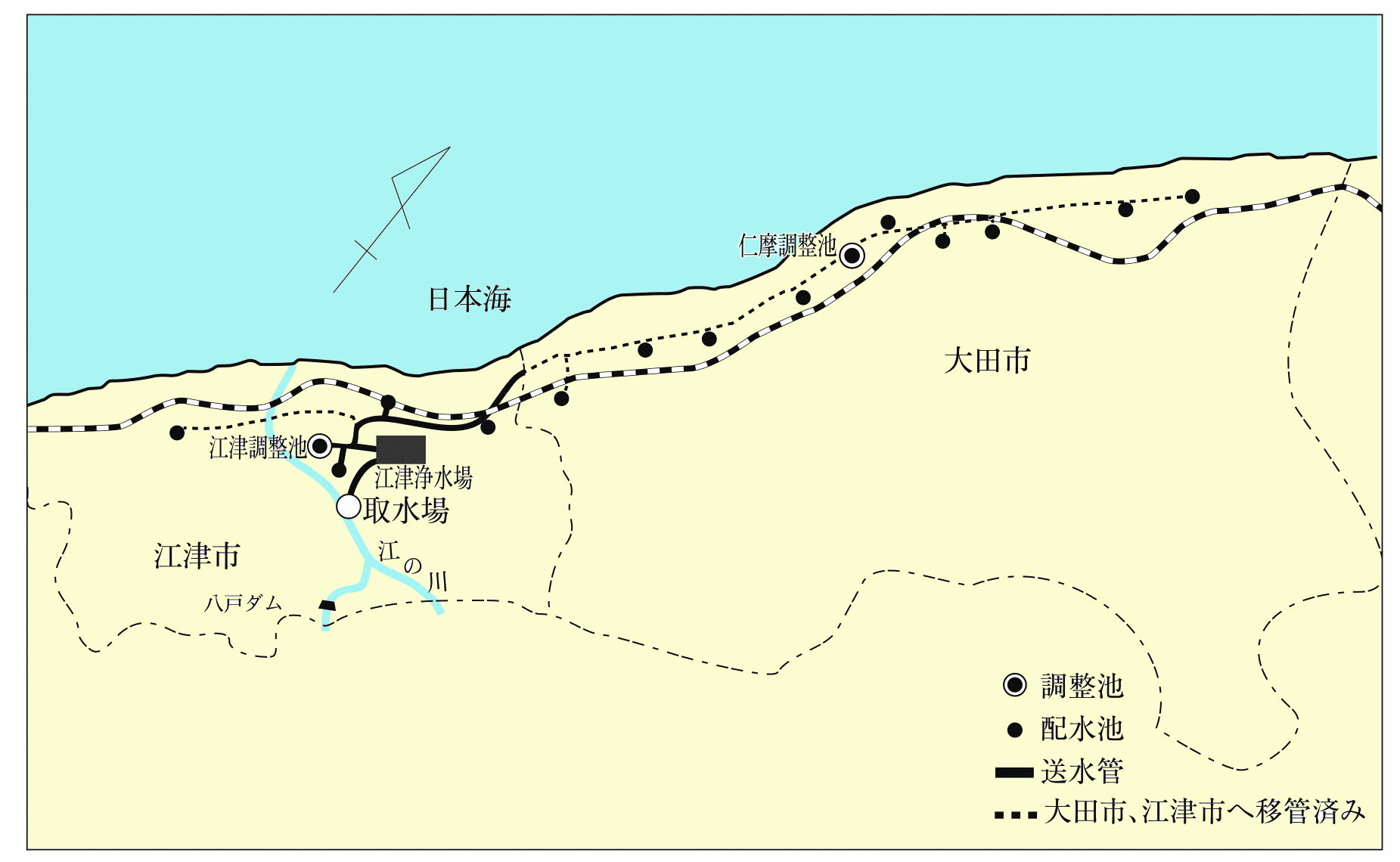 江の川水道概要図